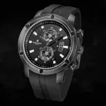 Leather Watch In Black
